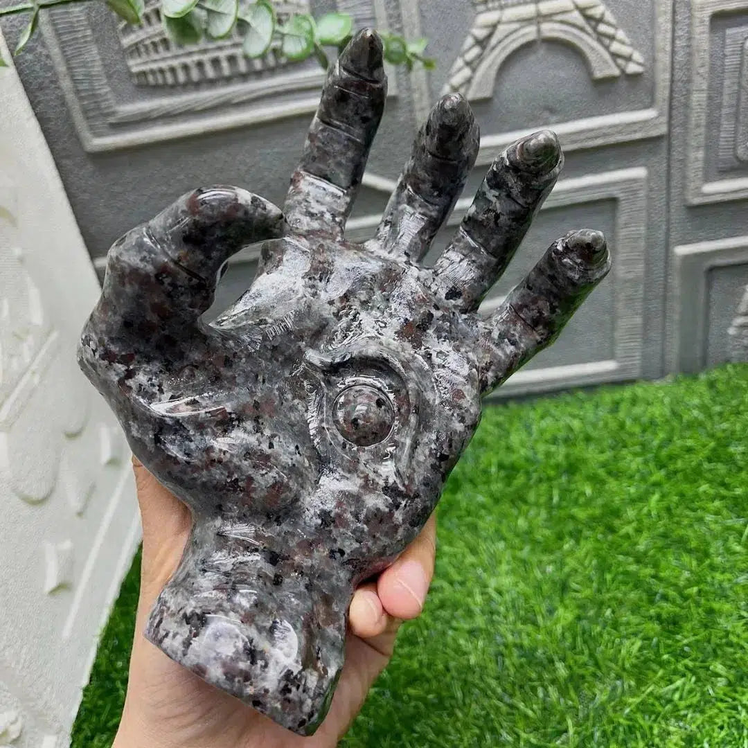 Yooperlite Carved Demon Hand UV Reactive