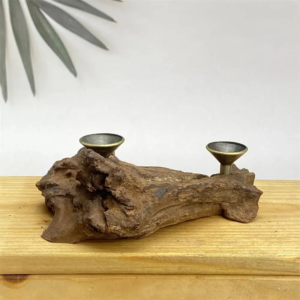 Driftwood Double Sphere Stand