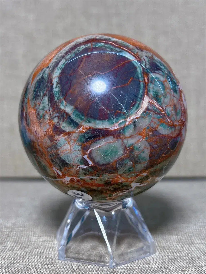 Money Agate Sphere With Druzy