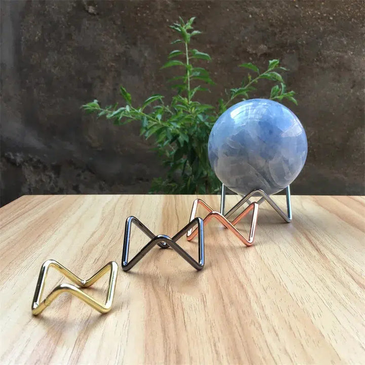 3pcs Crystal Sphere Stand in Silver, Black, and Copper