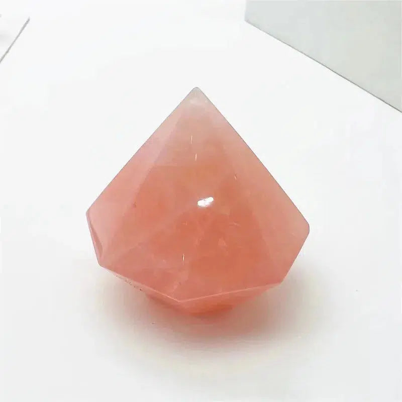 Rough Rose Quartz Diamond Freeform