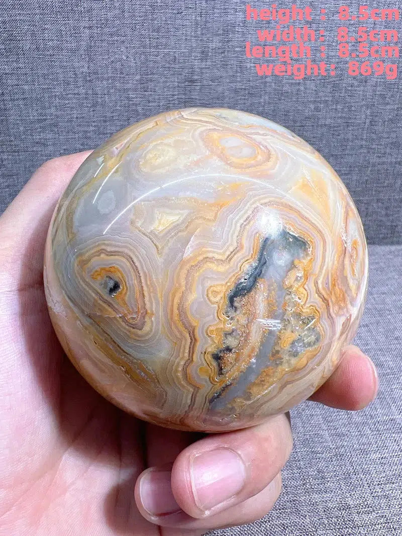 Crazy Lace Aagate Sphere