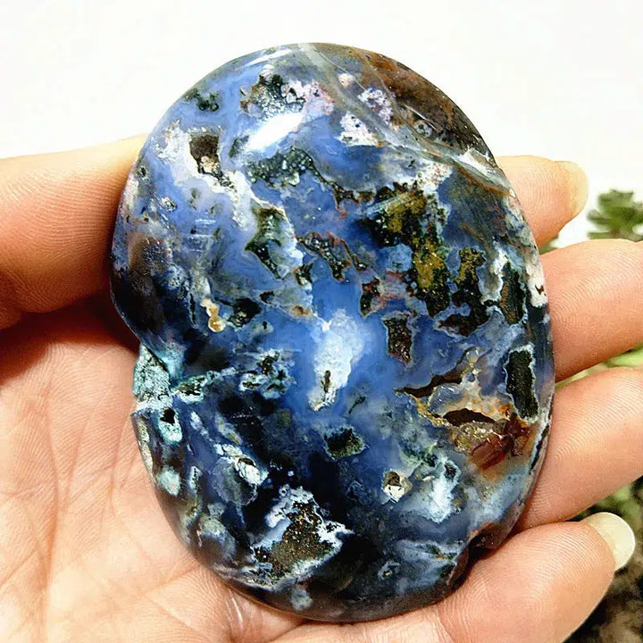 Ocean Jasper Crystal Palm Stone