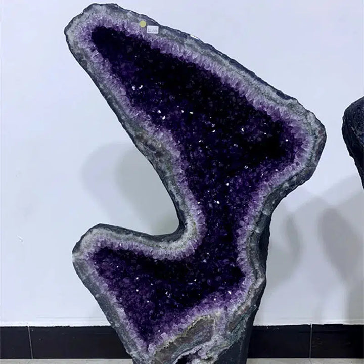 Amazing... Amethyst Geode Butterfly Matching Pair