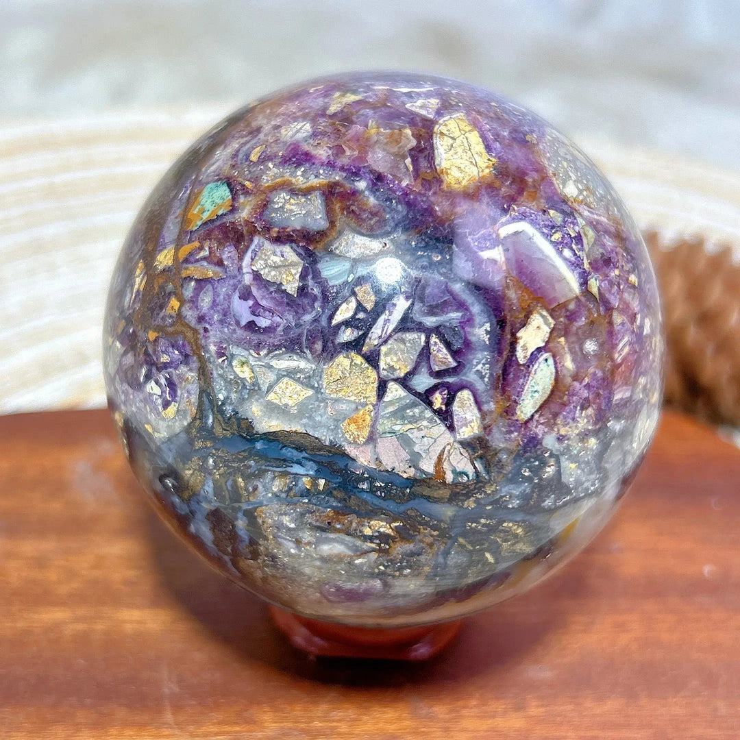 Mixed Jasper Sugilite Sphere