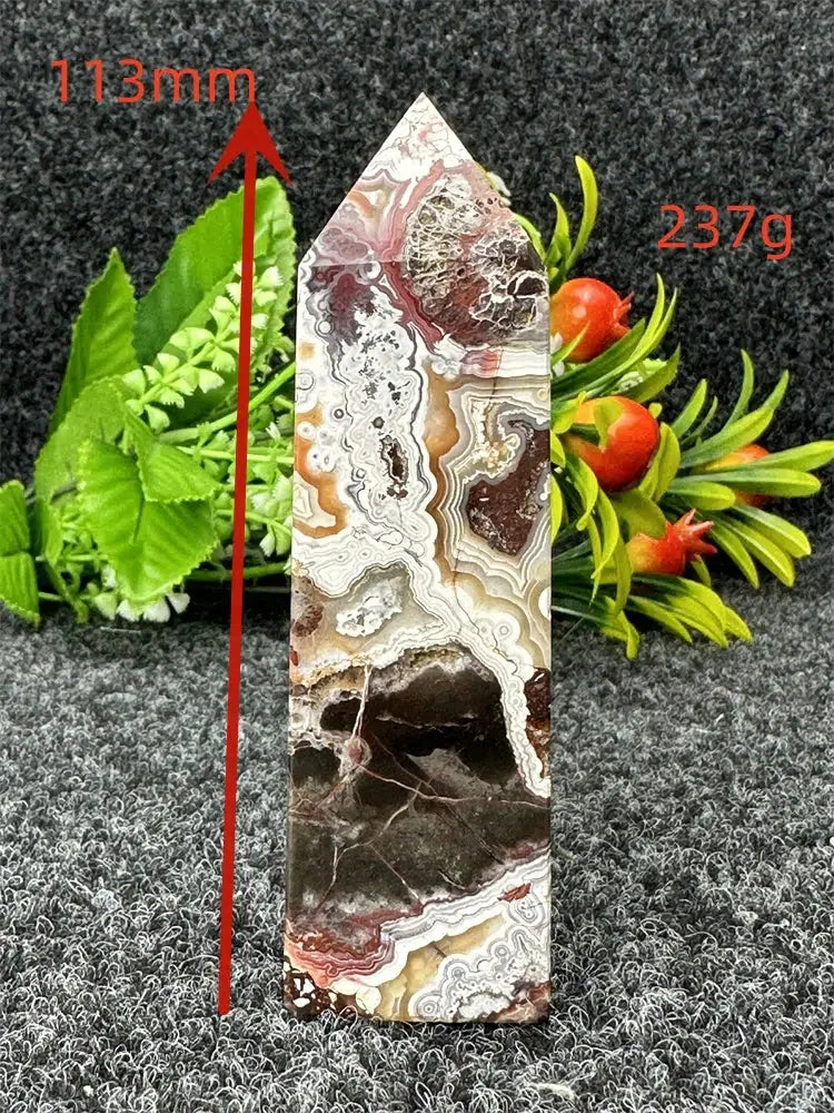 Mexican Crazy Lace Agate Tower