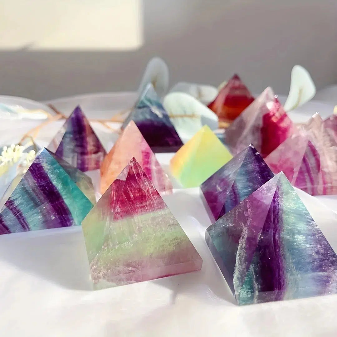 Colorful Fluorite Pyramid