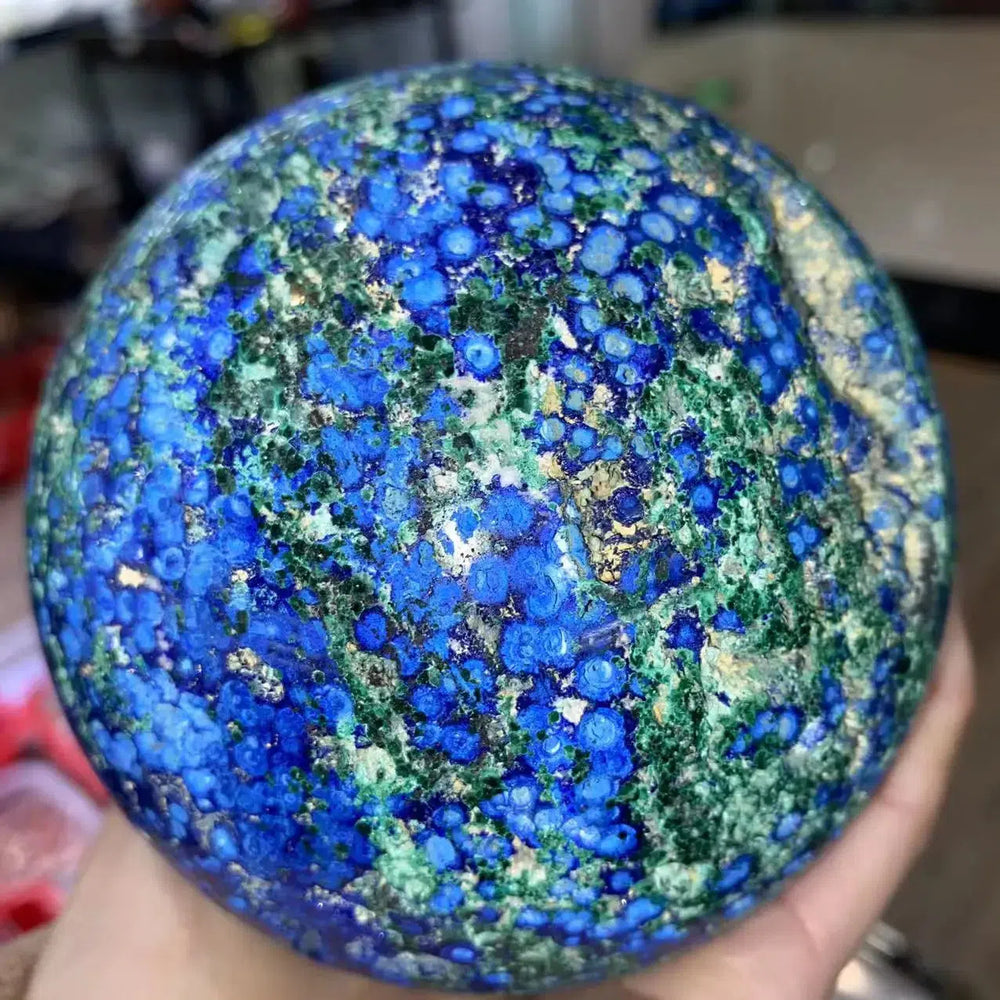 Azurite and Malachite Crystal Sphere