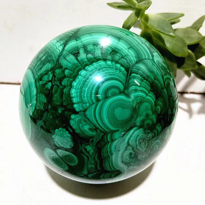 Malachite Crystal Sphere ‘High Quality’