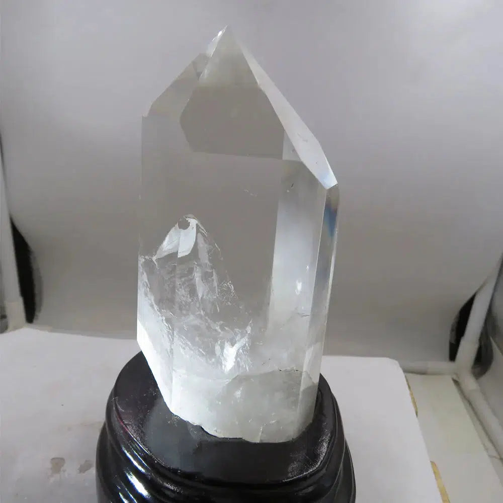 Clear Quartz Crystal Point + Base