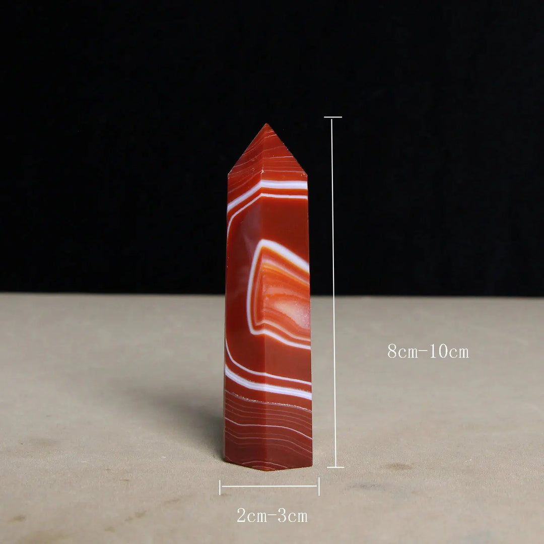 Red Silk Agate Tower