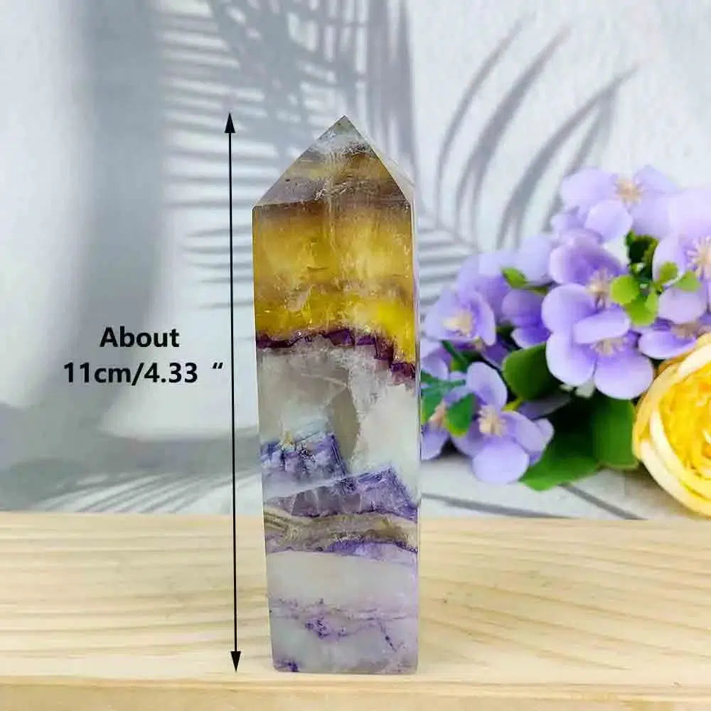 Fluorite Four Sides Crystal Tower