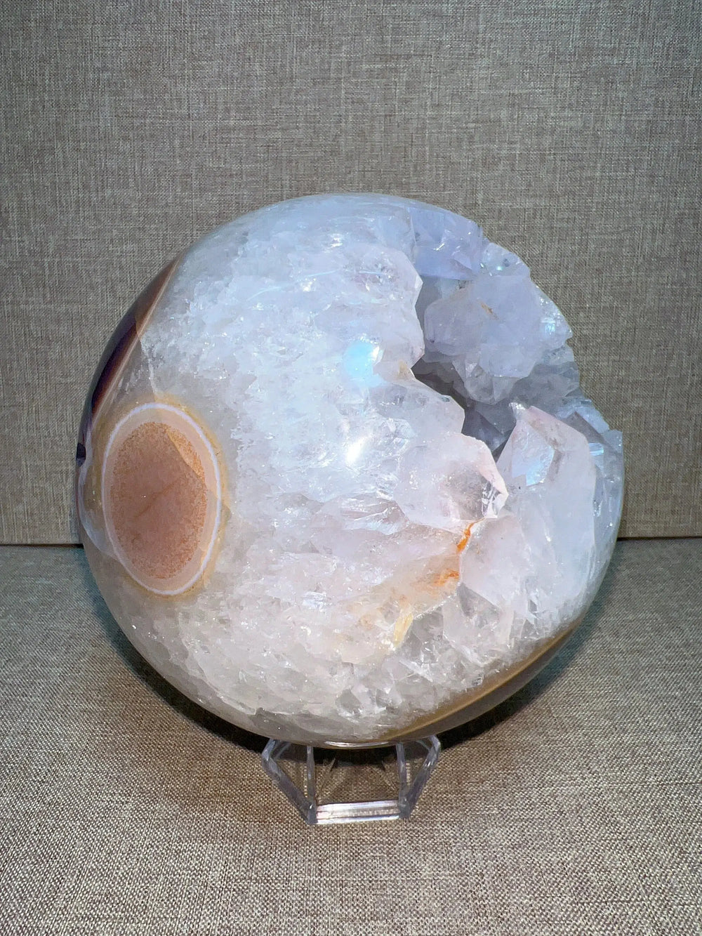 Agate Amethyst Symbiosis Geode Sphere
