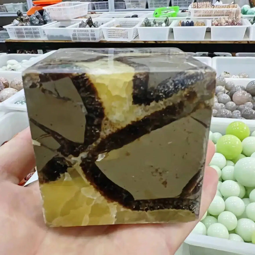 Septarian Stone Cube