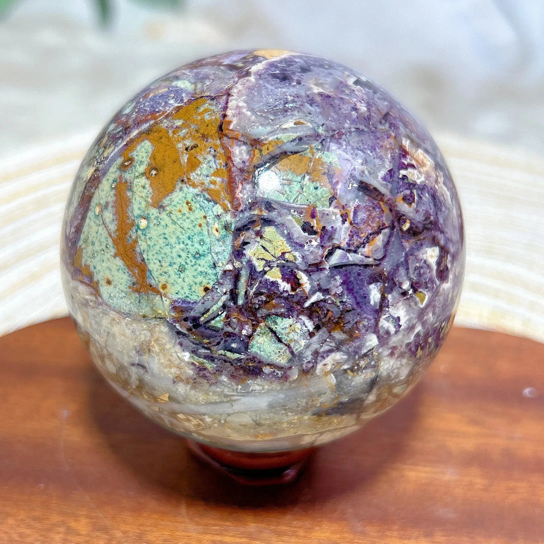Mixed Jasper Sugilite Sphere