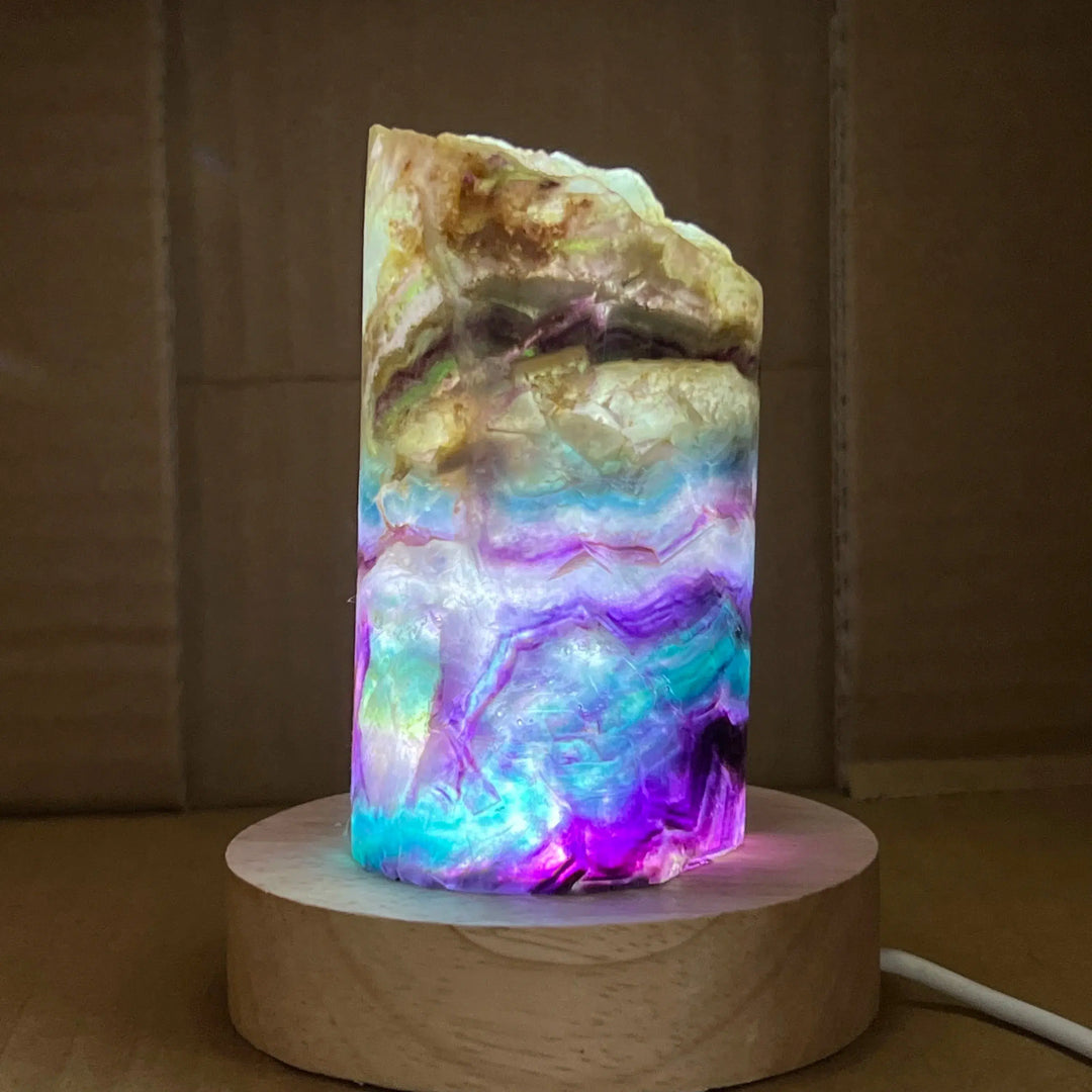Rainbow Fluorite Lamp