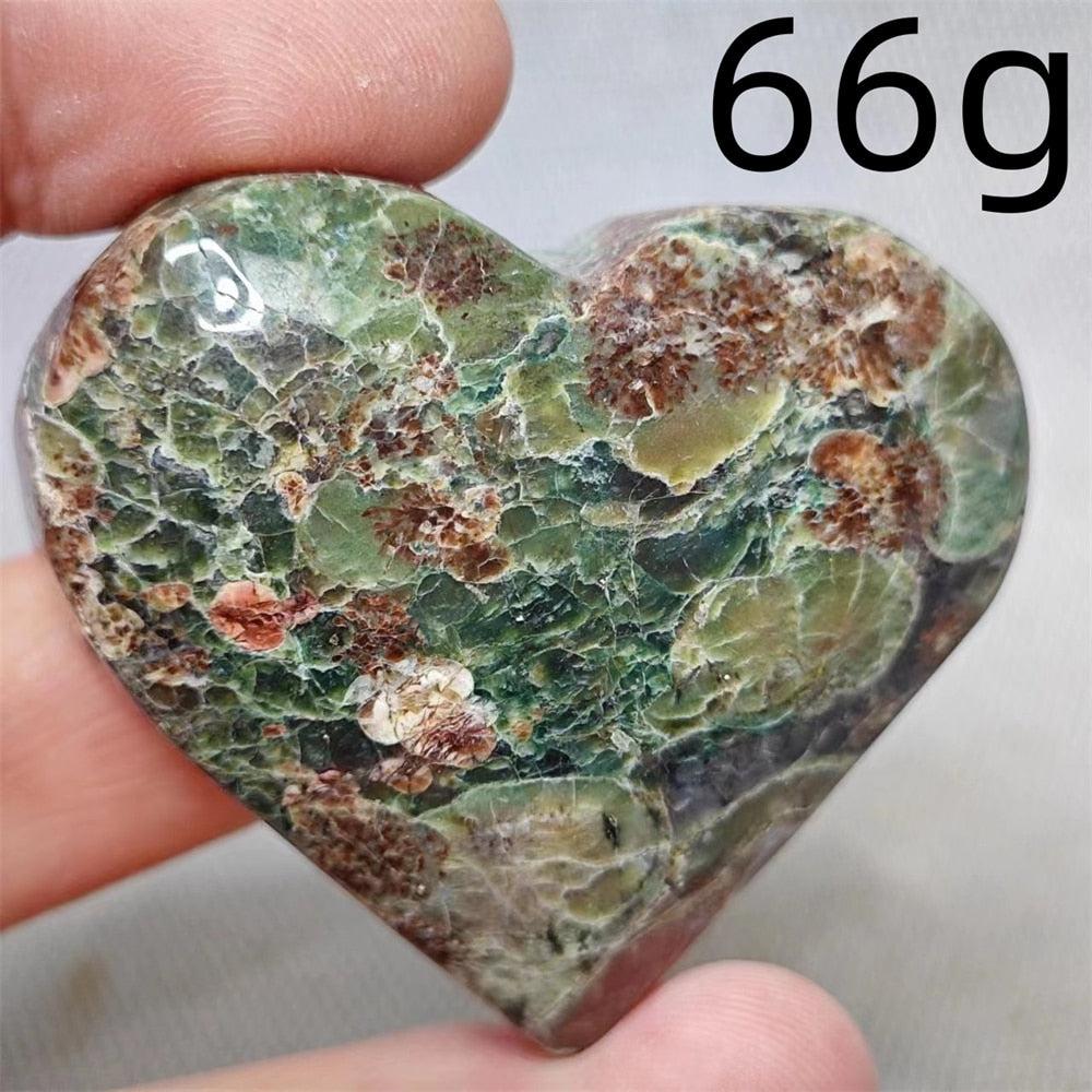 Sakura Agate Crystal Heart