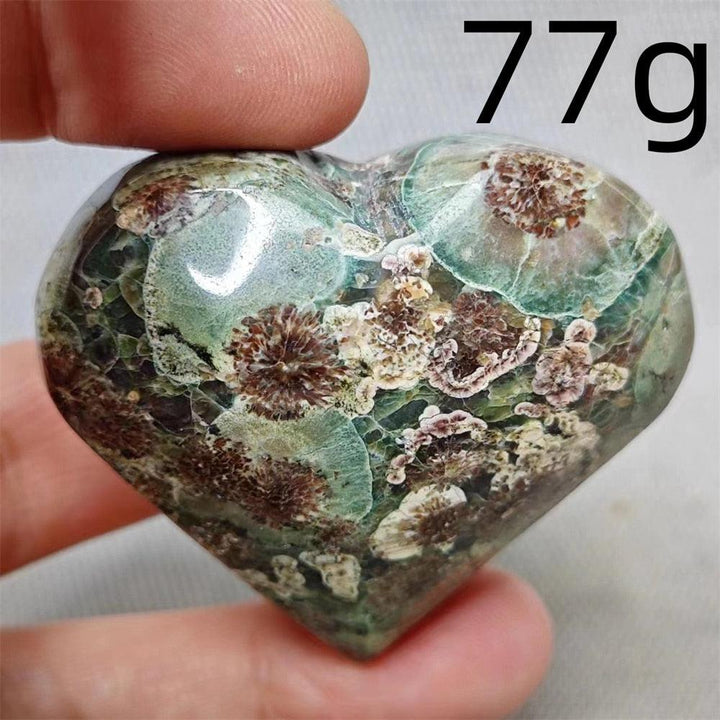 Sakura Agate Crystal Heart