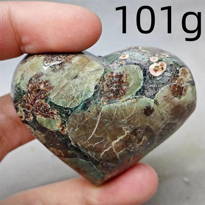 Sakura Agate Crystal Heart