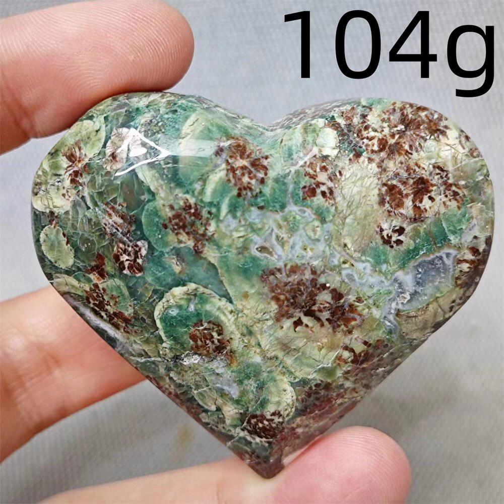 Sakura Agate Crystal Heart