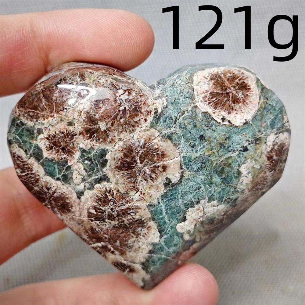 Sakura Agate Crystal Heart