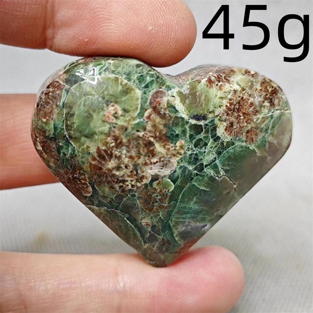 Sakura Agate Crystal Heart