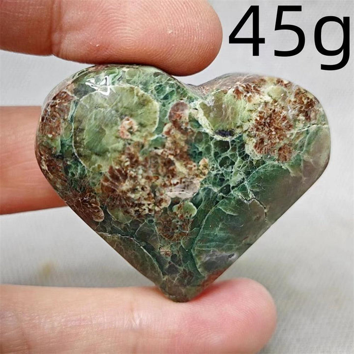 Sakura Agate Crystal Heart