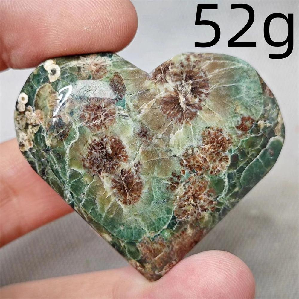 Sakura Agate Crystal Heart