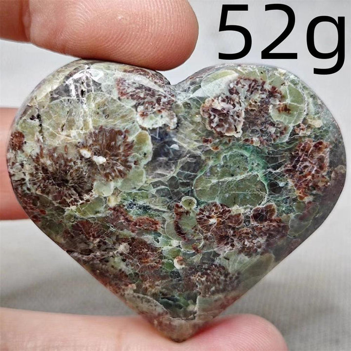 Sakura Agate Crystal Heart