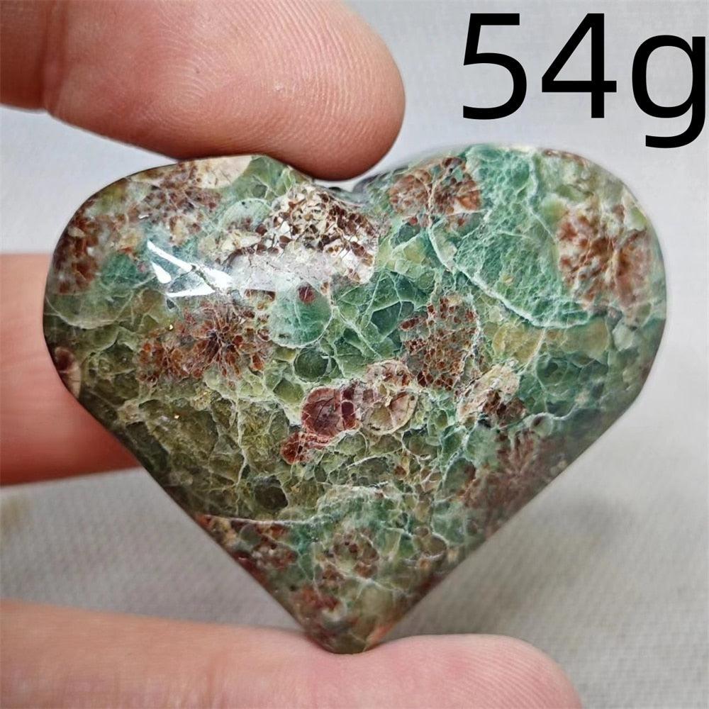 Sakura Agate Crystal Heart