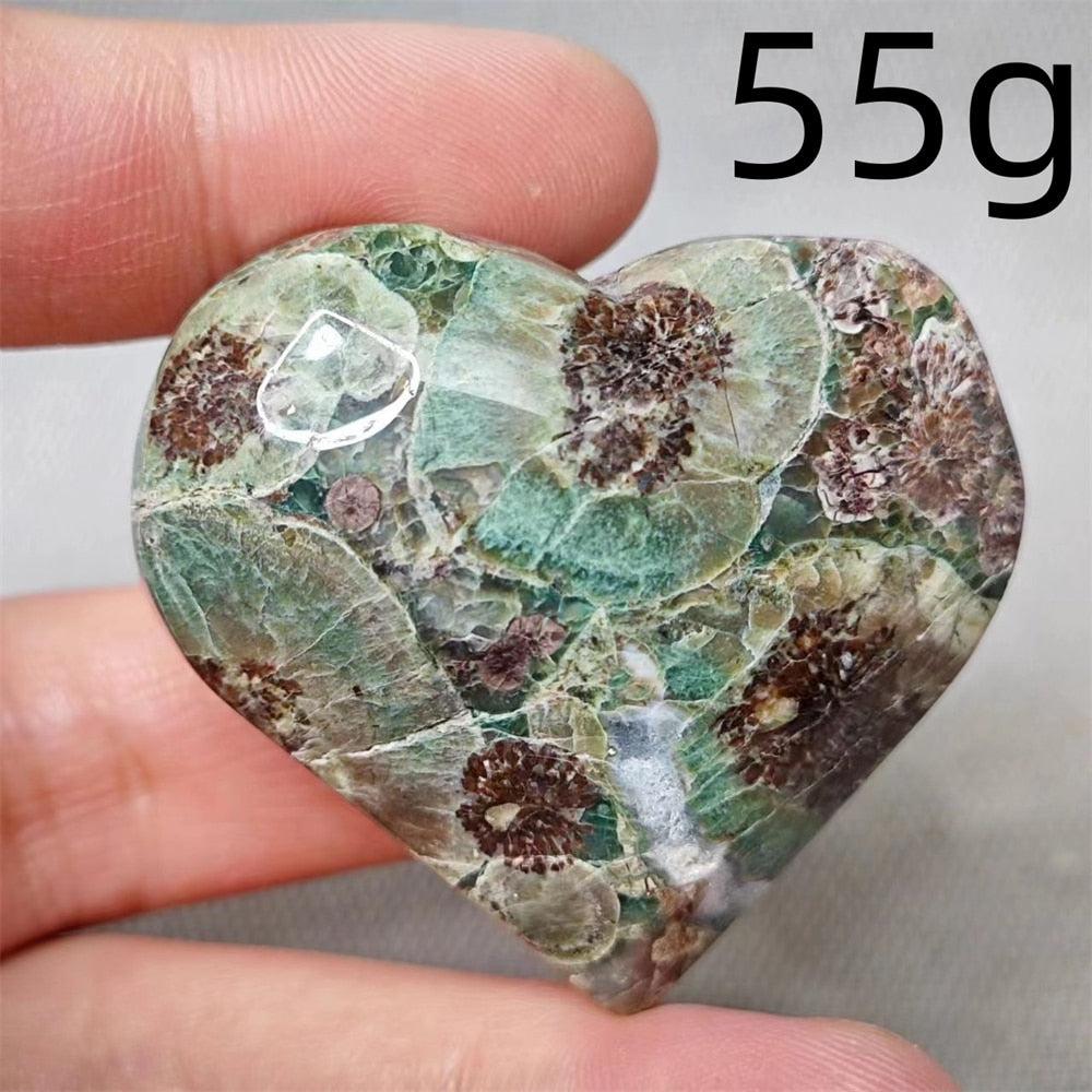 Sakura Agate Crystal Heart