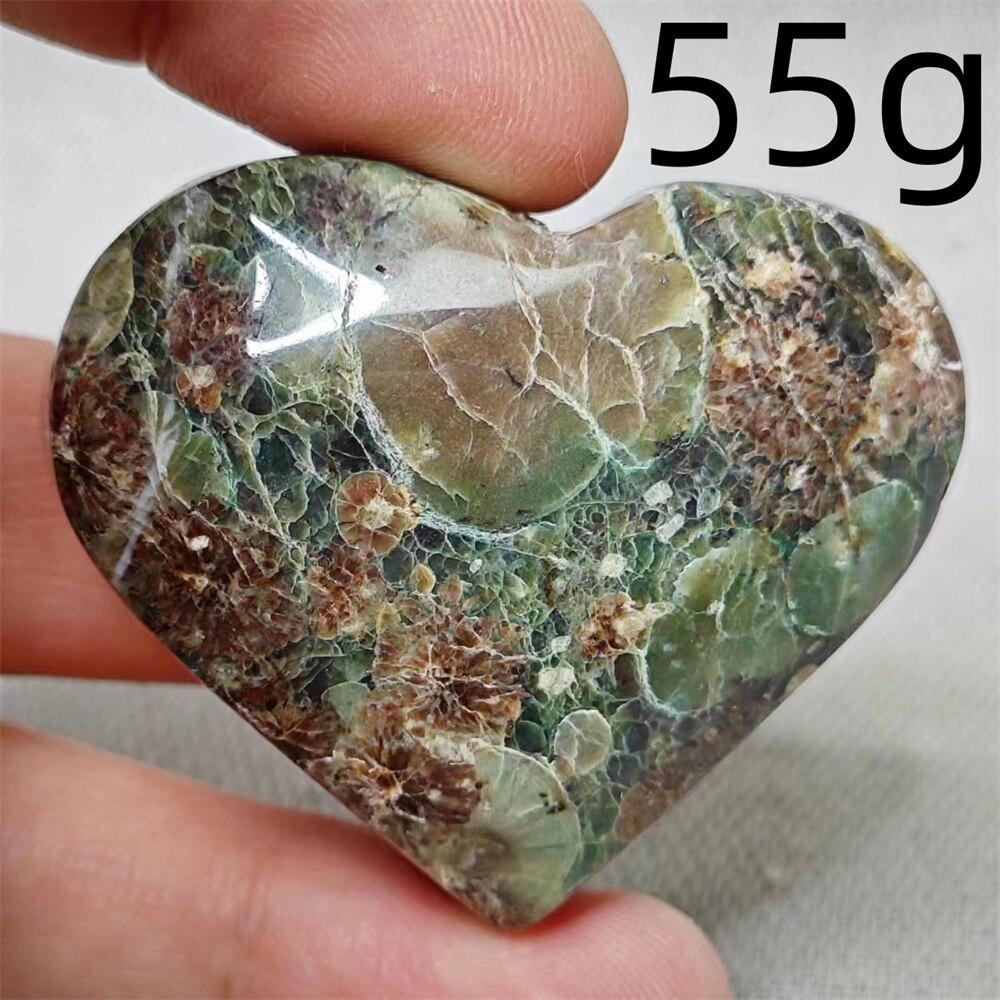 Sakura Agate Crystal Heart