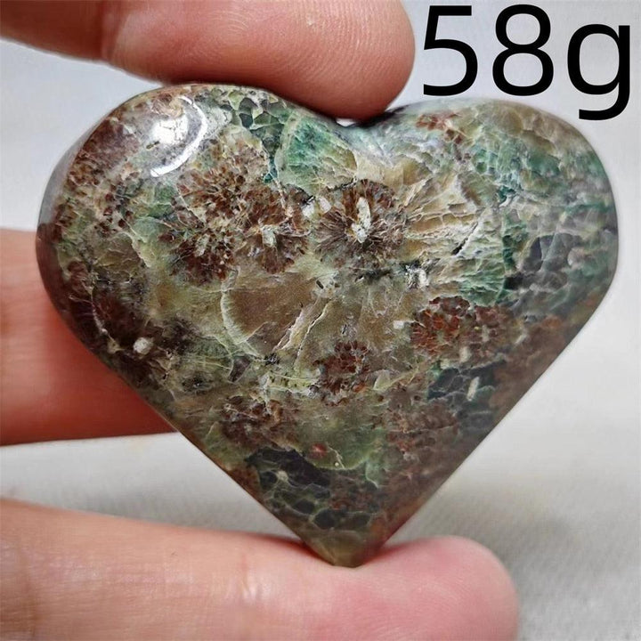 Sakura Agate Crystal Heart