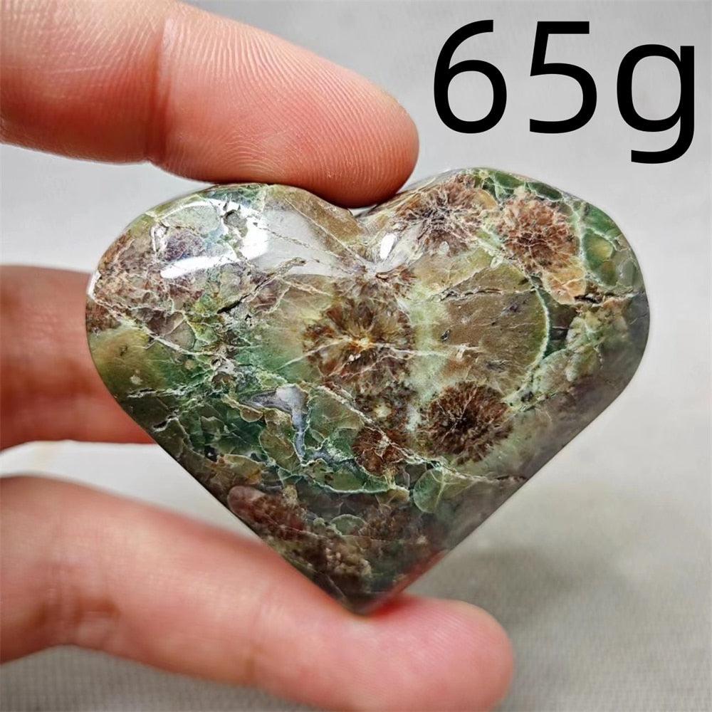 Sakura Agate Crystal Heart