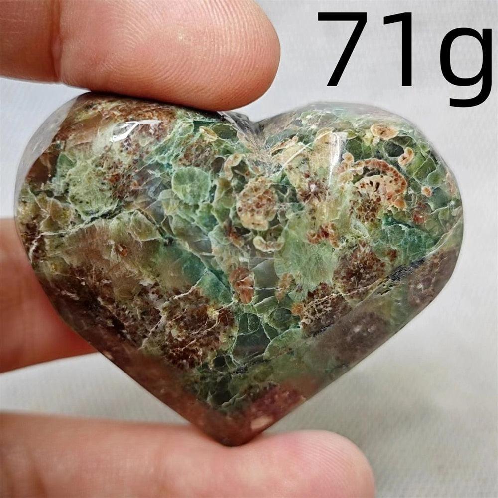 Sakura Agate Crystal Heart