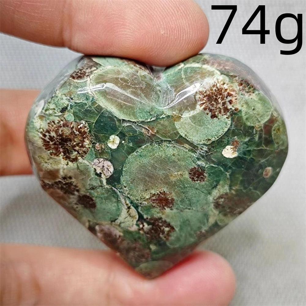 Sakura Agate Crystal Heart