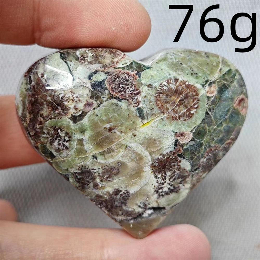 Sakura Agate Crystal Heart