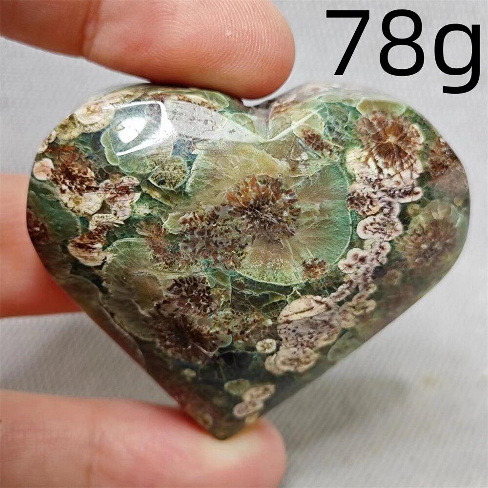 Sakura Agate Crystal Heart