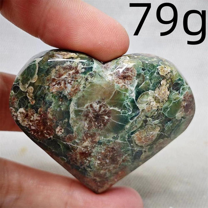 Sakura Agate Crystal Heart