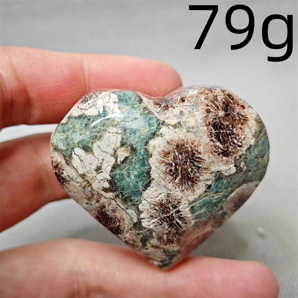 Sakura Agate Crystal Heart