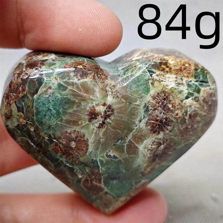 Sakura Agate Crystal Heart