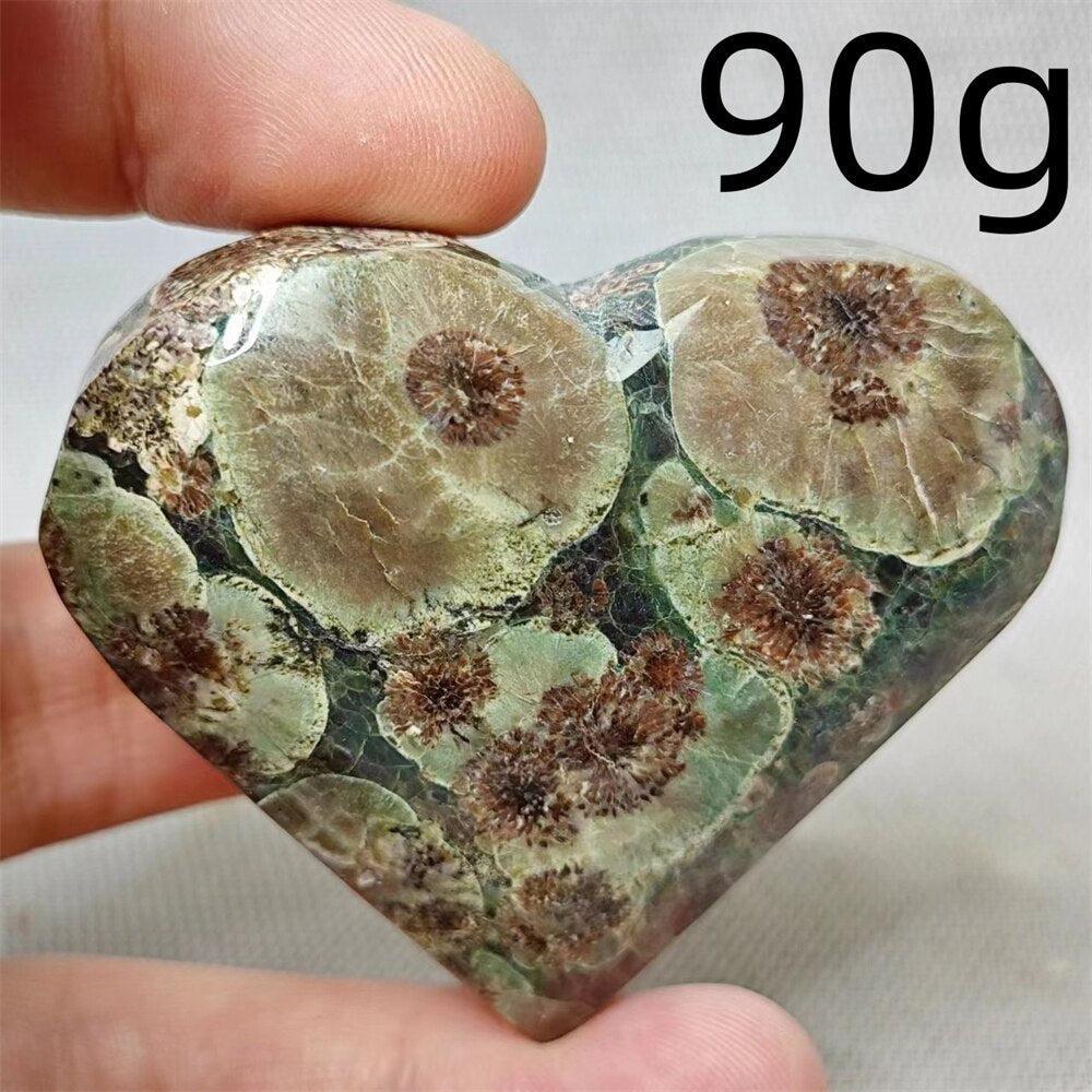 Sakura Agate Crystal Heart