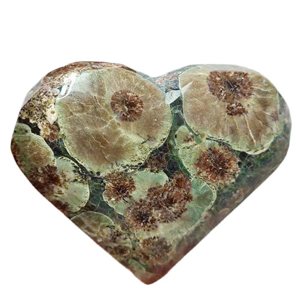 Sakura Agate Crystal Heart