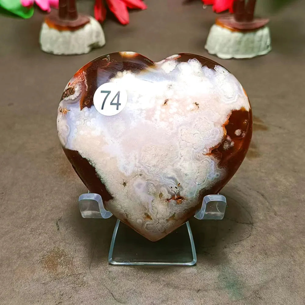 Sakura Agate Heart