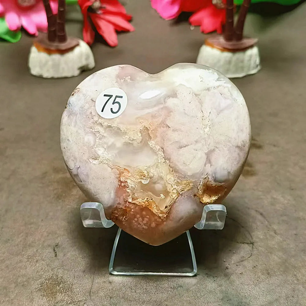 Sakura Agate Heart