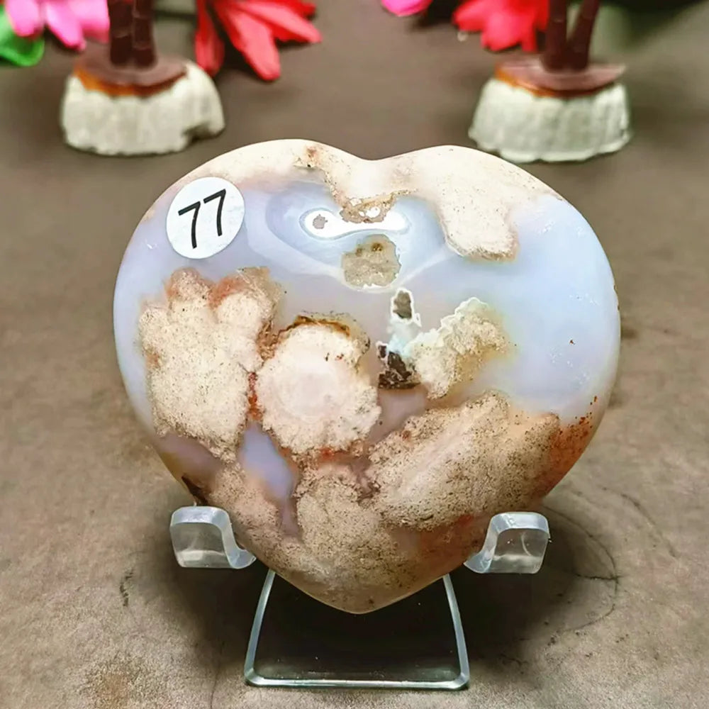 Sakura Agate Heart