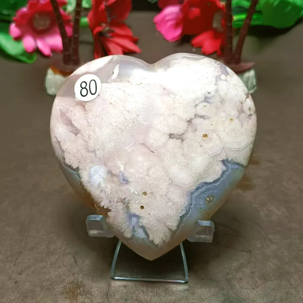 Sakura Agate Heart