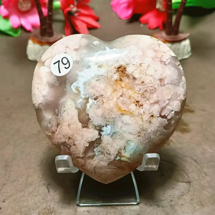 Sakura Agate Heart