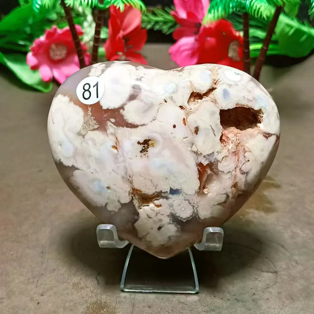 Sakura Agate Heart