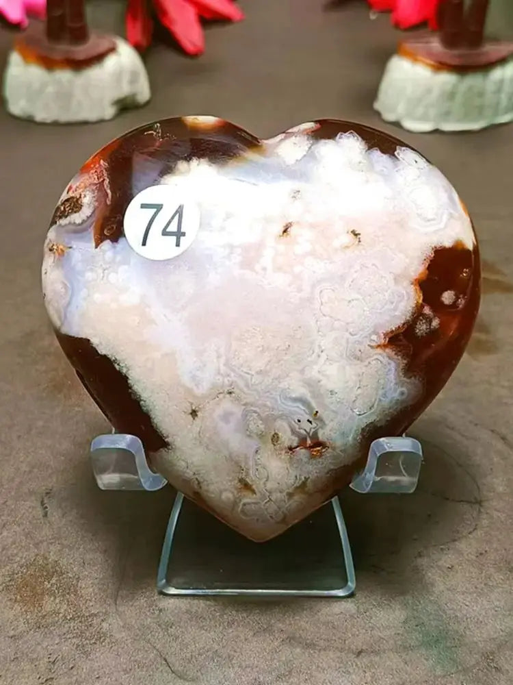 Sakura Agate Heart